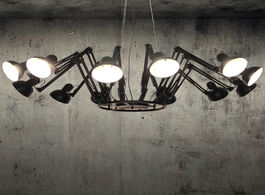Foto van Lampen verlichting retractable pendant lights industrial lamps spider lamp modern light brief iiron 