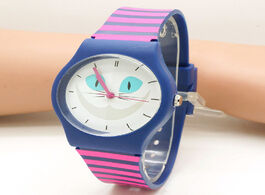 Foto van Horloge cute cat waterproof kid watches children silicone wristwatches butterfly brand quartz wrist 