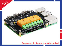 Foto van Computer 52pi original 4 channel relay hat board for raspberry pi b 3b plus 2b not include rpi