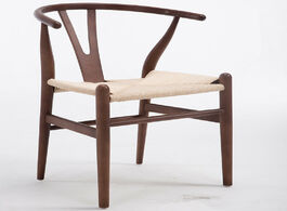 Foto van Meubels modern hans wegner wishbone dining chair beech wood walnut red brown natural finish y for ca