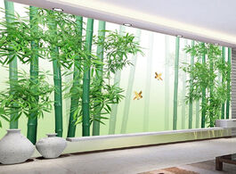 Foto van Woning en bouw modern chinese style green bamboo forest photo mural wallpaper living room bedroom ho