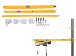 Foto van Gereedschap quality pivoting arm 75cm to 110cm extending electric hoist swing support bracket 200 60
