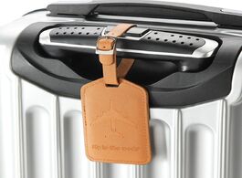 Foto van Tassen personalized aircraft leather suitcase luggage tag label bag pendant handbag travel accessori