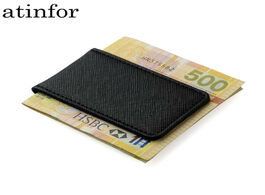 Foto van Tassen friendship gift brand genuine leather money clip purse men strong magnetic high quality black