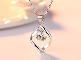 Foto van Sieraden simple necklaces for women 2020 statement 925 sterling silver zircon stone pendants necklac
