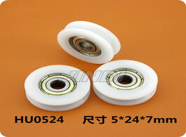 Foto van Bevestigingsmaterialen fixmee 4pcs 24mm round groove nylon pulley wheels roller for 2mm rope w 625zz
