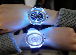 Foto van Horloge tmc 214 new stylish transparent silicone children watches led light student boys girls quart