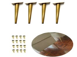Foto van Meubels 4pcs 7.8 h gold bronze furniture cabinet cupboard metal legs table feet 80 200mm verified la