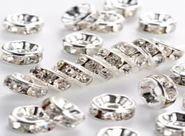 Foto van Sieraden 500pcs brass crystal rhinestone spacer beads 6 7 8mm grade a rondelle jewelry makings findi