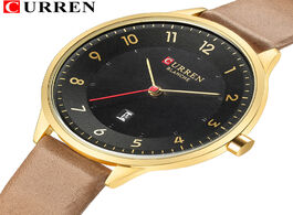 Foto van Horloge curren ultra thin watches womens fashion genuine leather quratz wris watch reloj mujer casua