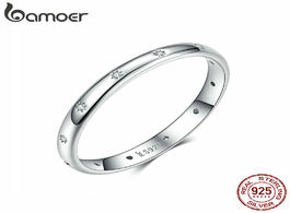 Foto van Sieraden bamoer engagement silver finger rings for women and men clear cz wedding statement sterling