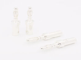 Foto van Elektronica 8pcs without logo audio high quality pure silver plated banana plug speaker cable wire c