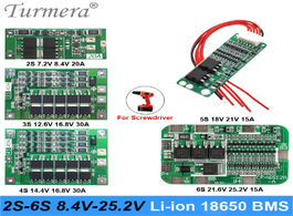 Foto van Elektronica turmera 2s 3s 4s 5s 6s li ion lithium battery 18650 charger pcb bms protection board for