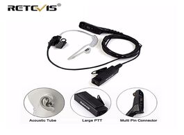 Foto van Telefoon accessoires retevis r 1m21 large ptt mic headset acoustic tube earpiece for motorola dp4800