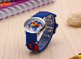 Foto van Horloge superman kids cartoon watch for boys girls 3d pattern silicone strap acrylic dial children s