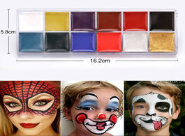 Foto van Speelgoed drawing toys 12 colors set oil paint face body painting pigment art theme party halloween 