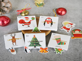 Foto van Kantoor school benodigdheden 48 pcs pack christmas holiday santa claus paper stickers diary scrapboo