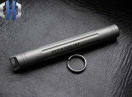 Foto van Gereedschap edc titanium alloy waterproof bin keychain pendant portable toothpick bottle salt bar ca
