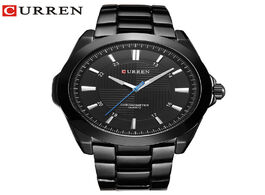 Foto van Horloge curren fashion creative dial watches classic business full steel band wristwatch waterproof 