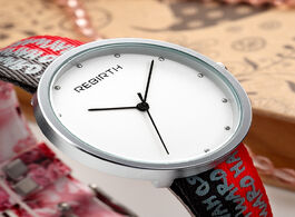 Foto van Horloge rebirth new top luxury watch women brand ladies dresses ultra thin pu band quartz wristwatch