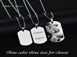 Foto van Sieraden nextvance stainless steel custom personalized necklace 3 colors photo name free engrave nec