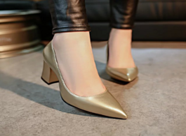 Foto van Schoenen simple suede high heels pump shoes fashion pointed toe heel pumps for women party 2019 spri