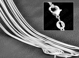 Foto van Sieraden bottom price 10pcs wholesale pure 925 genuine sterling silver snake necklace fashion neckla