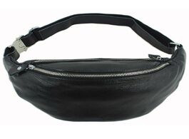 Foto van Tassen fashion genuine leather waist bag for men fanny pack belt bum money pouch molle pochete