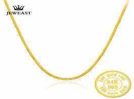 Foto van Sieraden hmss 24k gold pure yellow necklace fashion snake bone chain au 999 female and male wedding 
