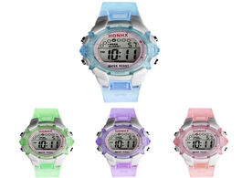 Foto van Horloge waterproof children girls digital led quartz alarm date sports wrist watch dress gifts for k