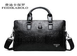 Foto van Tassen feidikabolo crocodile men s briefcase luxury black handbags messenger bags pu leather man mal