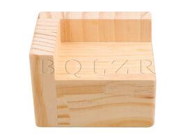 Foto van Bevestigingsmaterialen 6x6cm slot l shaped wood furniture lifter bed sofa table riser add 5cm bqlzr