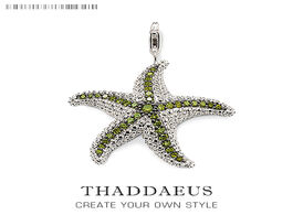 Foto van Sieraden pendant green starfish 2017 brand fashion trendy 925 sterling silver europe bijoux accessor