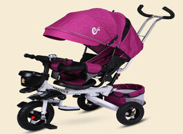 Foto van Baby peuter benodigdheden multifunction folding can sit and lie children s tricycle stroller bicycle