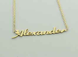 Foto van Sieraden handmade custom script name pendant necklace personalized nameplate letters christmas gift 