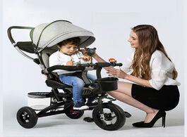 Foto van Baby peuter benodigdheden children s tricycle quick folding rotating seat bicyclethree wheel strolle