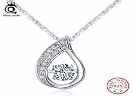 Foto van Sieraden orsa jewels 100 sterling silver 925 water drop pendant necklace with movable shiny cubic zi