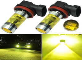 Foto van Auto motor accessoires 2 pcs yellow car drl fog lights headlights 4300k 1000lm h8 h11 connect lamp b