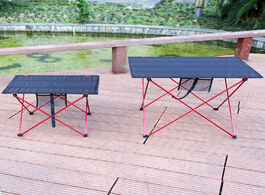 Foto van Meubels outdoor table portable foldable camping furniture computer tables picnic size s l 6061 al li