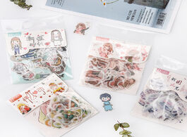 Foto van Kantoor school benodigdheden 40pcs pack kawaii rabbit girl stickers set decorative stationery sticke