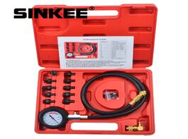 Foto van Auto motor accessoires 12 piece engine oil pressure test kit tester car garage tool low warning devi