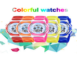 Foto van Horloge fashion children s watch multi function electronic rubber wrist luminous boy girl waterproof