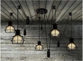 Foto van Lampen verlichting vintage industrial nordic loft edison bulb chandelier retro ceiling spider pendan