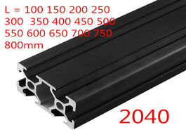 Foto van Bevestigingsmaterialen 1pc black 2040 european standard anodized aluminum profile extrusion 100 800m