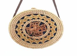 Foto van Tassen bali rattan bags handmade round straw for women 2019 beach shoulder bag hollow handwoven cros