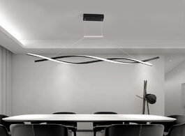 Foto van Lampen verlichting modern pendant light for kitchen bar suspension 110v 220v aluminum wave avize lus