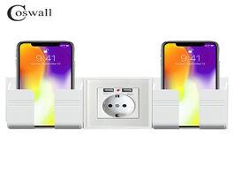 Foto van Elektrisch installatiemateriaal coswall wall socket phone holder smartphone accessories stand suppor