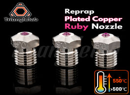 Foto van Computer trianglelab t v6 plated copper ruby nozzle reprap hotend ultra high temperature compatible 