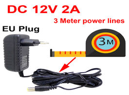 Foto van Beveiliging en bescherming 3 meters eu plug ac dc power adapter charger 3m cable for cctv camera 100