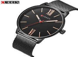 Foto van Horloge curren hot fashion ultra thin classic quartz watches business men s wristwatch stainless ste
